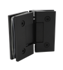 Negro de latón sólido 135 grados Montaje de pared Offset Bisagras de puerta de ducha de placa trasera SH305-MB