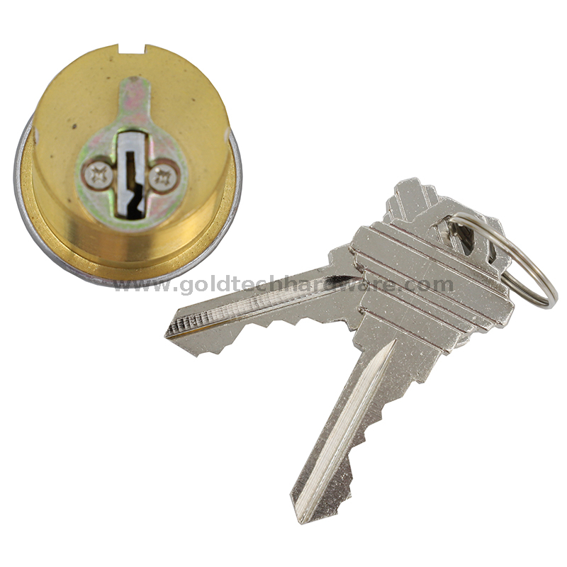 Cilindro de embutir de cerradura estándar ANSI A156.5 de 1-1/8 pulgadas de longitud, chavetero C200C Schlage