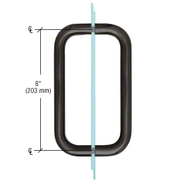 Tirador para puerta de ducha de 6 pulgadas sin arandela metálica L103