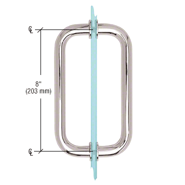 Tirador para puerta de ducha de 8 pulgadas con arandela de metal L102