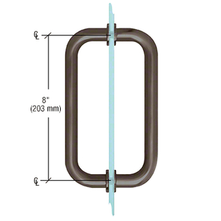 Tiradores de puerta de vidrio para ducha de acero inoxidable, tubo circular de hotel de alta resistencia para puerta de vidrio