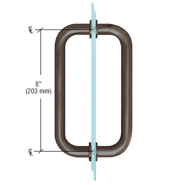 Tiradores de puerta de vidrio para ducha de acero inoxidable, tubo circular de hotel de alta resistencia para puerta de vidrio