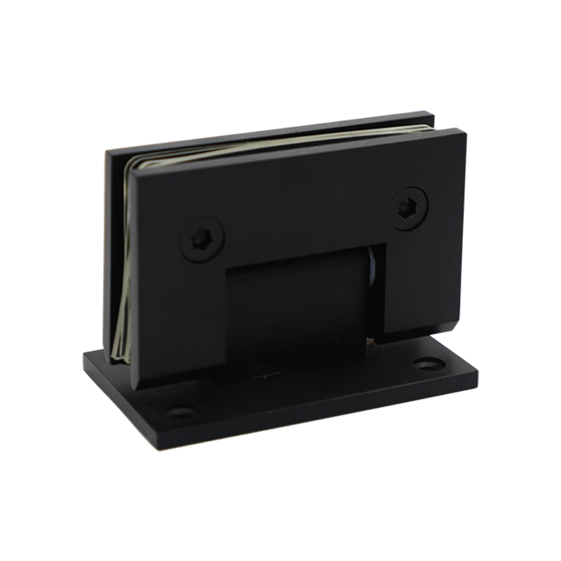 Montaje de pared de latón sólido de 90 grados Bisagra de ducha de placa trasera completa SH302-MB