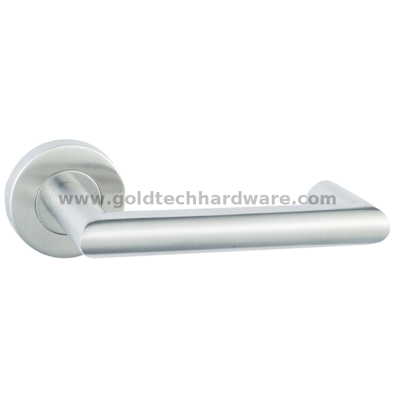 Manija de puerta con palanca de tubo de acero inoxidable