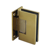 Bisagra de puerta de ducha de oro de latón sólido de 90 grados