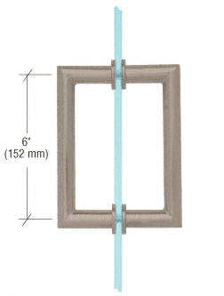 Manija de puerta de ducha, tirador cuadrado, manija de puerta de vidrio de acero inoxidable para baño, para puerta de vidrio
