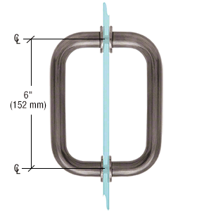 Tiradores para puerta de ducha de vidrio de 6 pulgadas con arandela de metal L100