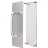 Manillón de Acero Inox 150mm y Pulsador 300x100x2.0mm placa con tirador en D E102C+ E102V-E5, fijación oculta y fijación vista