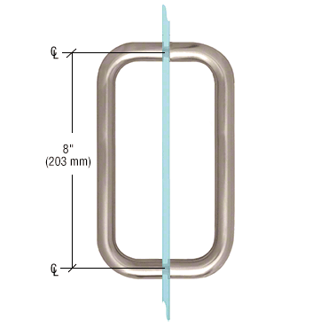 Tirador para puerta de ducha de 6 pulgadas sin arandela metálica L103