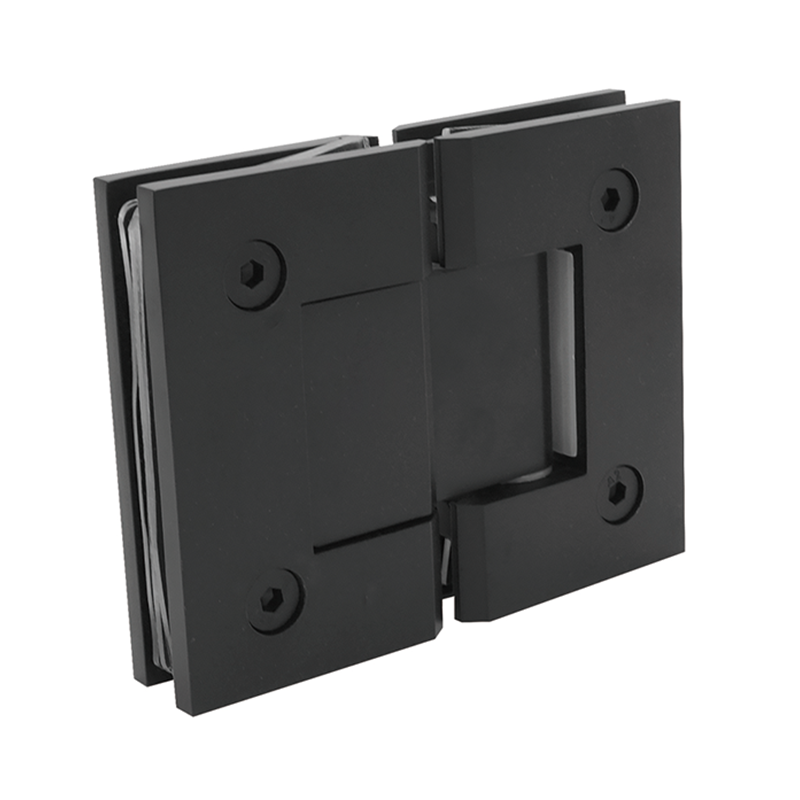 Latón sólido 180 grados Montaje de pared Offset bisagras de la puerta de ducha de placa trasera