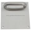 Manillón Acero Inox 115mm y Pulsador 160x160x2.0mm Escuadra 160x160 Placa fijación vista E100V-E4