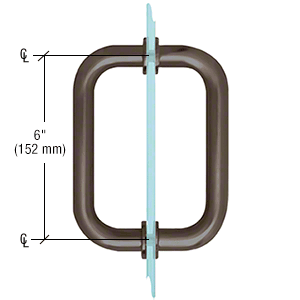Tiradores para puerta de ducha de vidrio de 6 pulgadas con arandela de metal L100